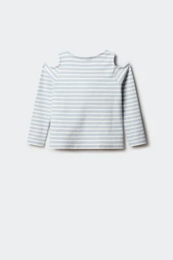Camiseta feminina canelada ombro a ombro