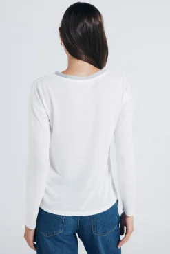 Camiseta gola lurex