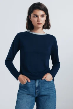 Camiseta gola lurex