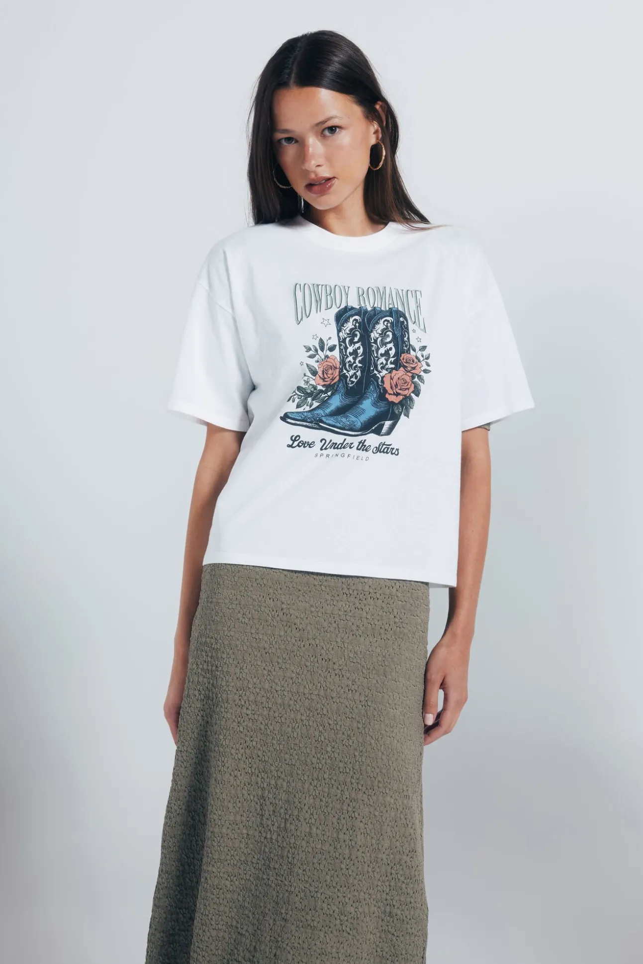 Camiseta gráfica ocidental