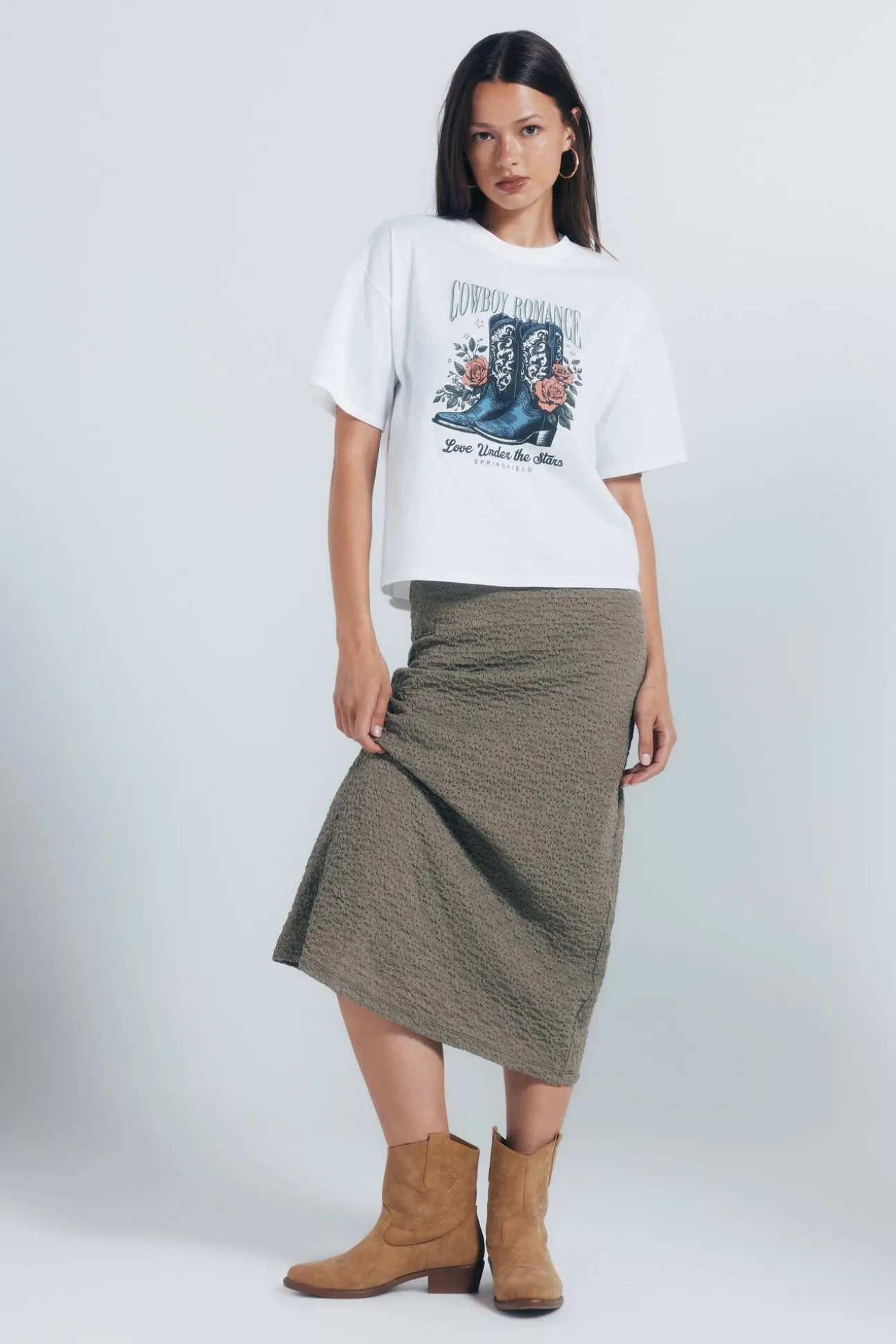 Camiseta gráfica ocidental
