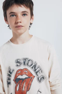 Camiseta infantil de manga comprida dos Rolling Stones