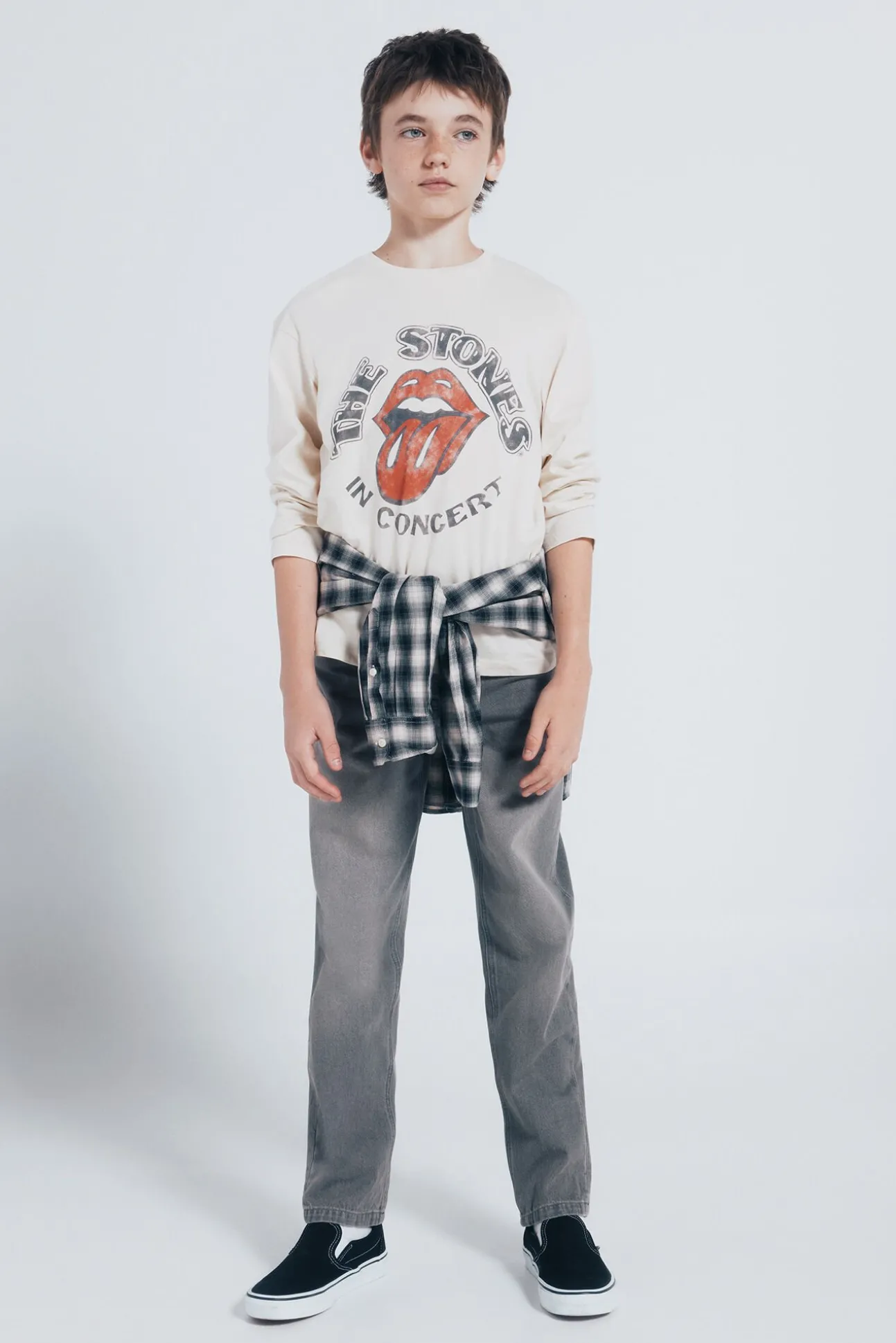 Camiseta infantil de manga comprida dos Rolling Stones