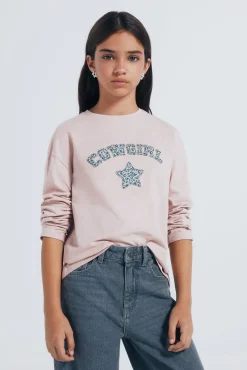 Camiseta manga comprida estilo cowgirl