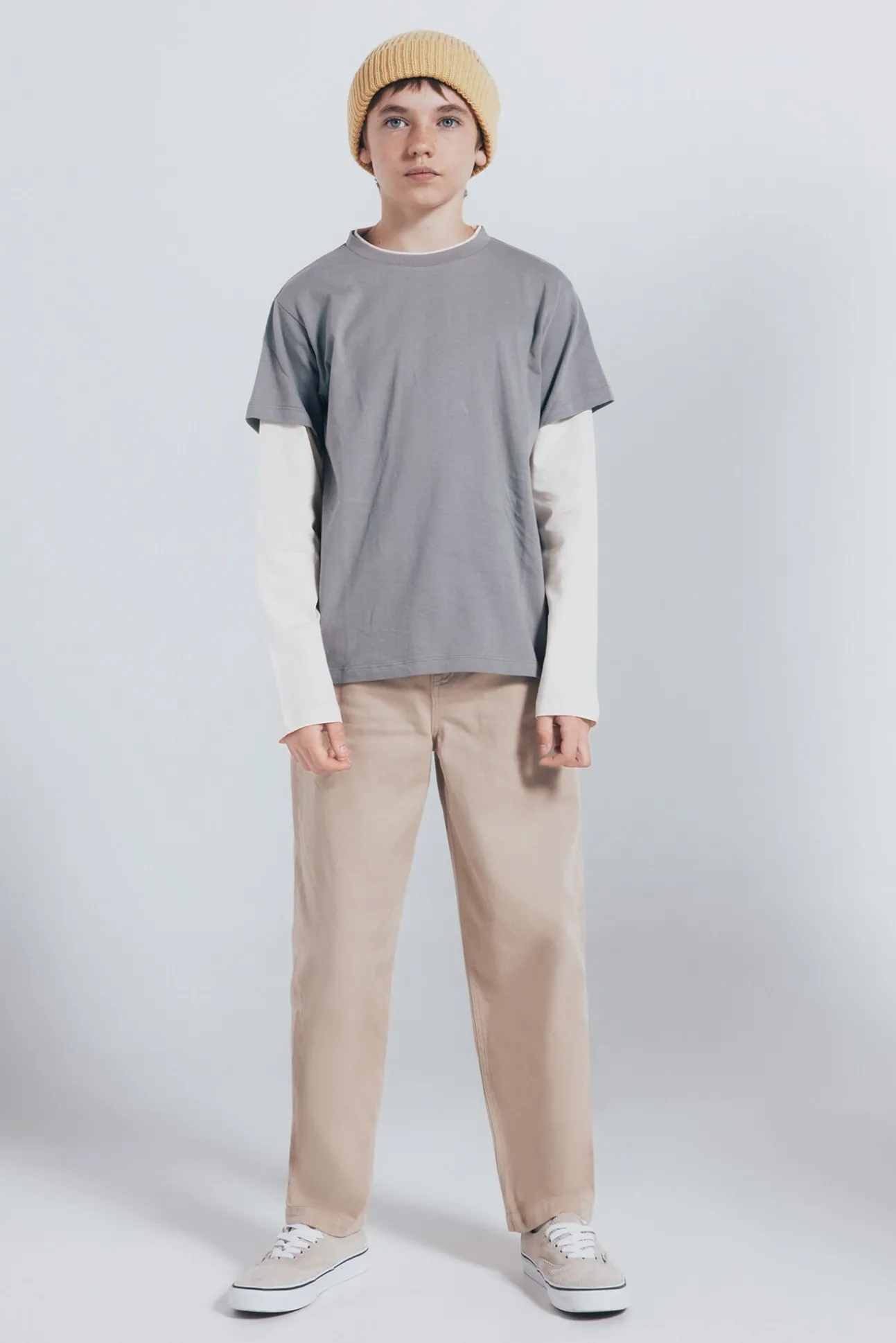Camiseta manga comprida masculina de manga dupla