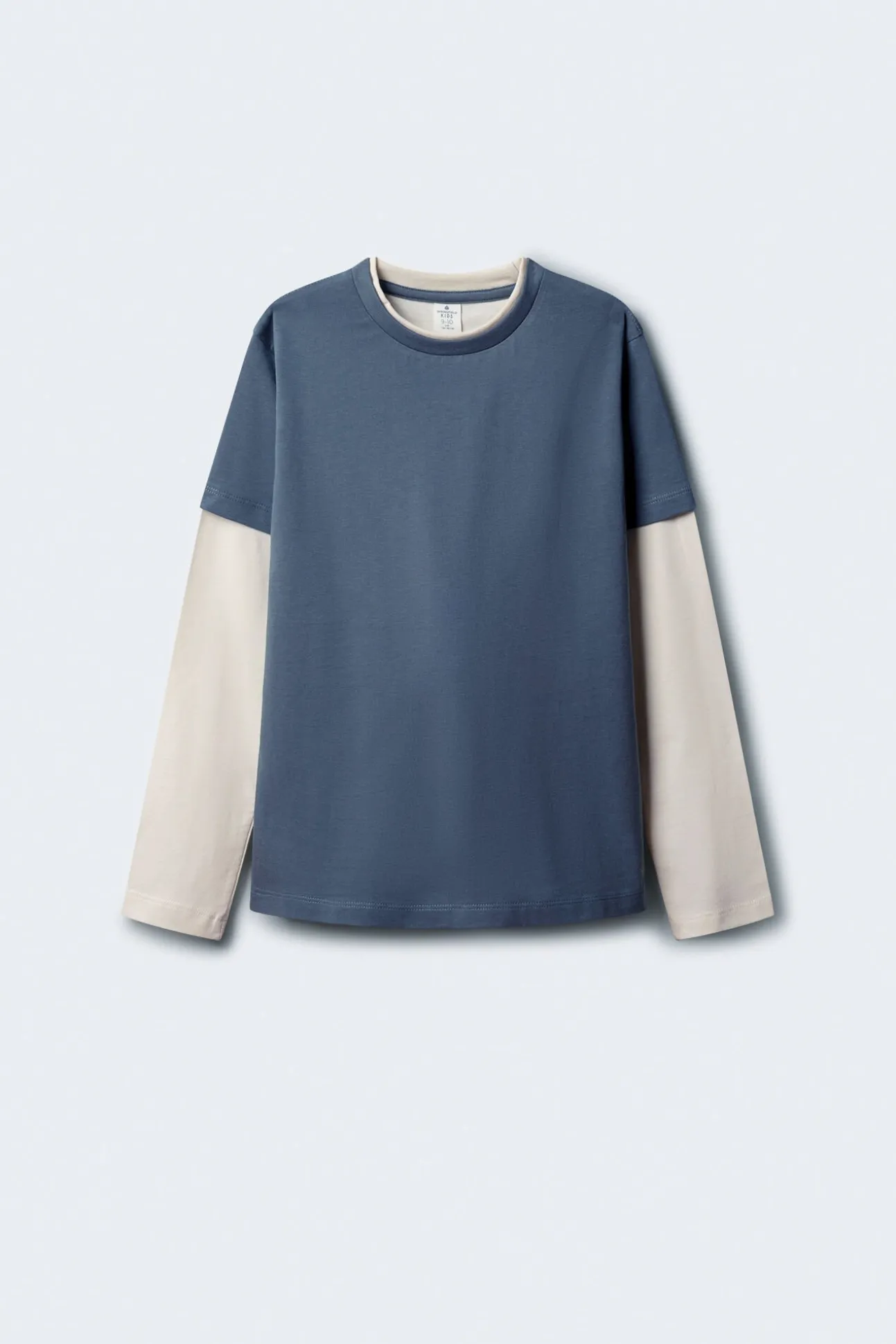 Camiseta manga comprida masculina de manga dupla