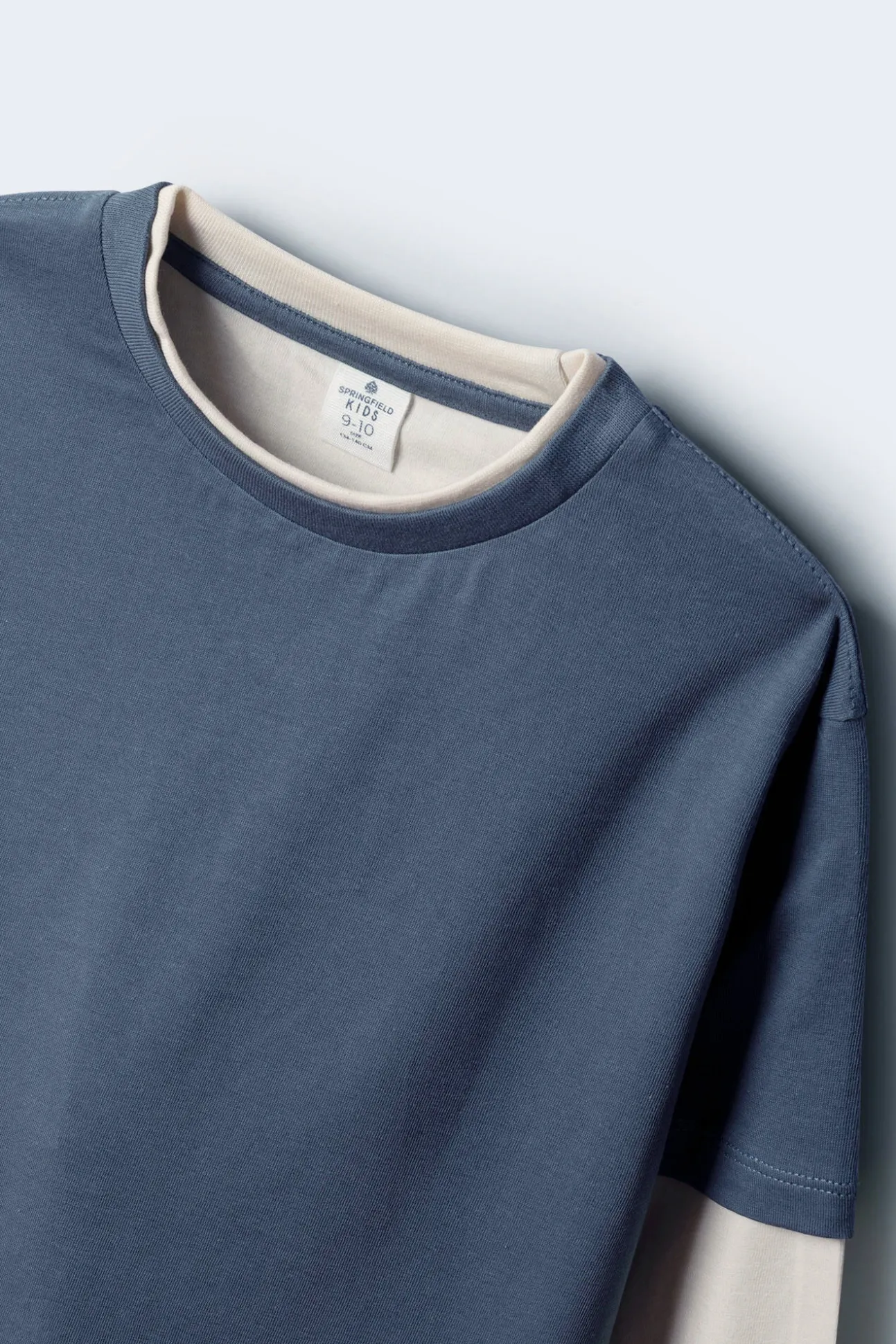 Camiseta manga comprida masculina de manga dupla