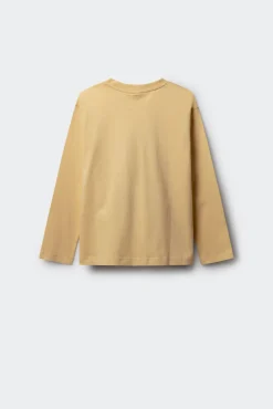 Camiseta manga comprida árvore amarela para meninos