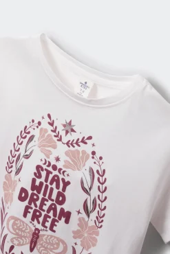 Camiseta manga curta para menina Stay Wild