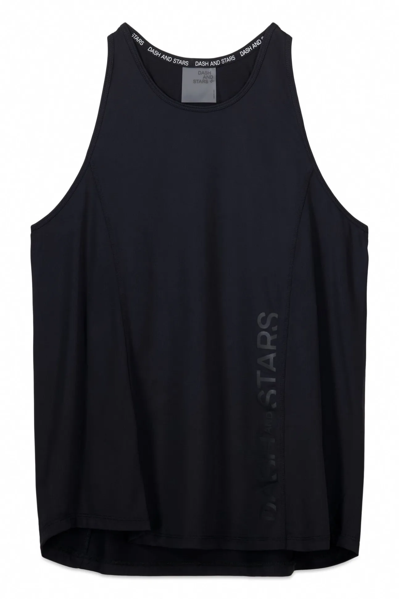 Camiseta preta de microfibra halter única