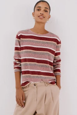 Camiseta riscas em chenille