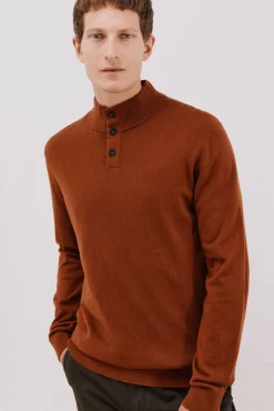 Camisola algodão caxemira gola alta