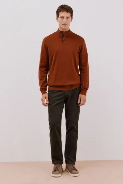 Camisola algodão caxemira gola alta