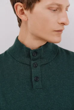 Camisola algodão caxemira gola alta