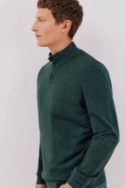 Camisola algodão caxemira gola alta