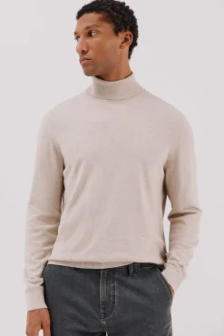 Camisola algodão caxemira gola alta