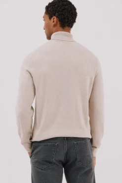 Camisola algodão caxemira gola alta