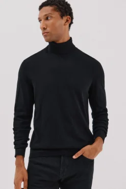 Camisola algodão caxemira gola alta