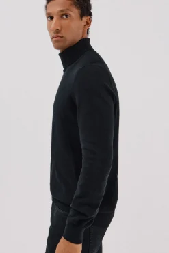 Camisola algodão caxemira gola alta