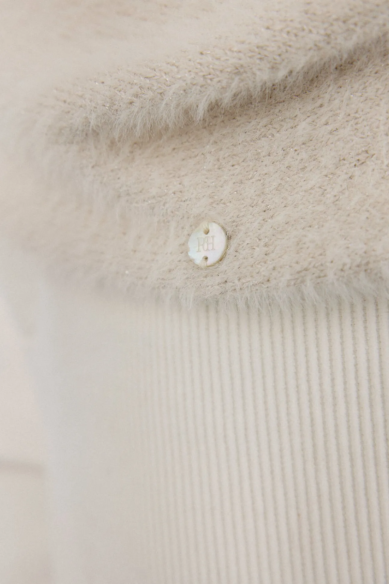 Camisola assimétrico com fio brilhante