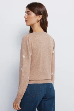 Camisola bordado com flores
