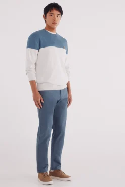 Camisola básico com blocos de cores