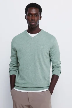 Camisola básico com gola em V
