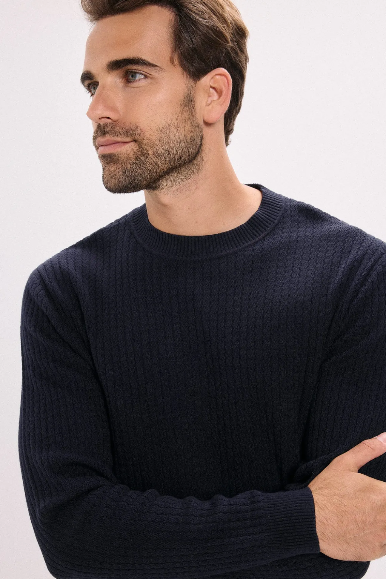 Camisola básico de malha liso