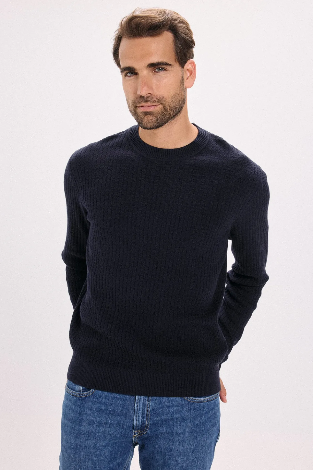 Camisola básico de malha liso