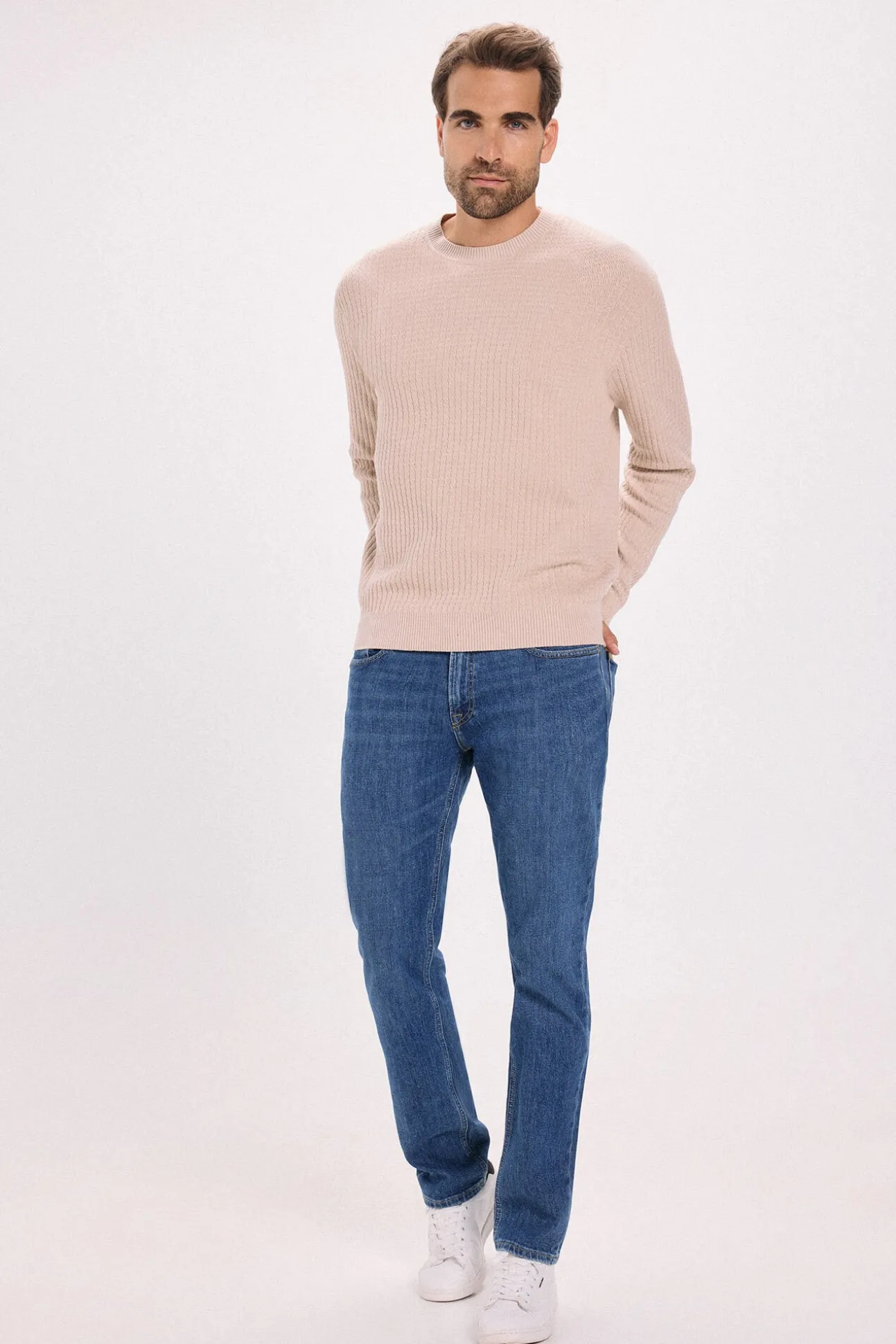 Camisola básico de malha liso
