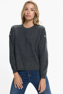 Camisola com botões de joia