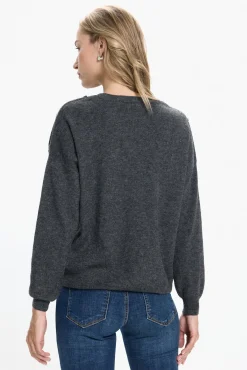 Camisola com botões de joia
