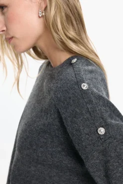 Camisola com botões de joia