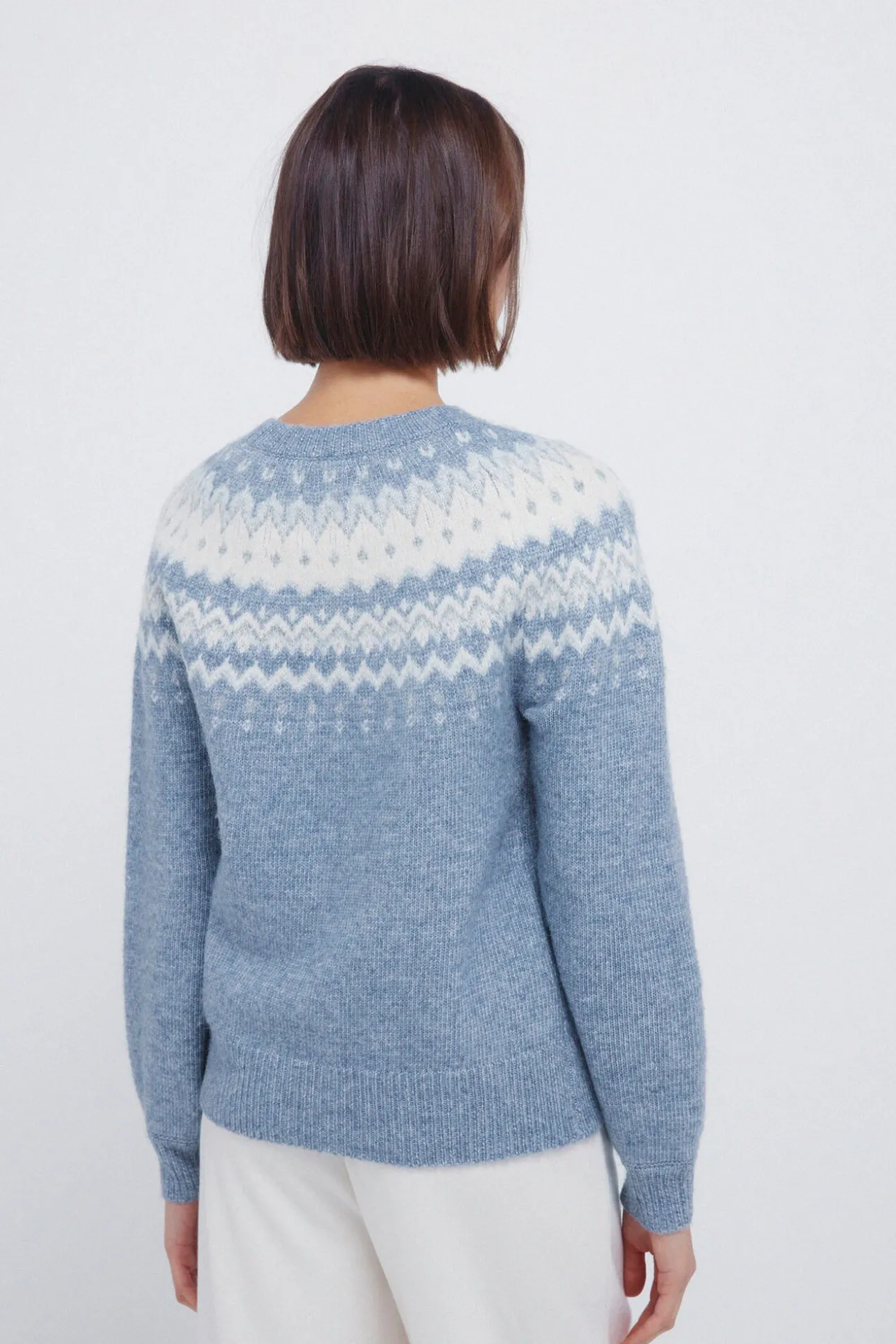 Camisola com detalhes jacquard