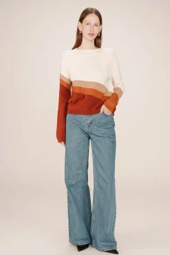 Camisola com estampa multicolorida