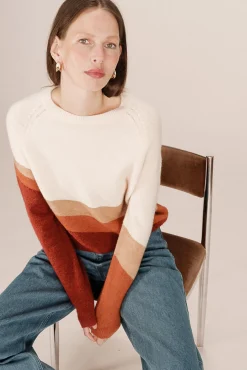 Camisola com estampa multicolorida