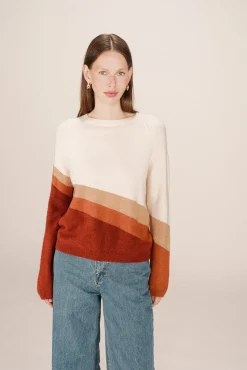 Camisola com estampa multicolorida