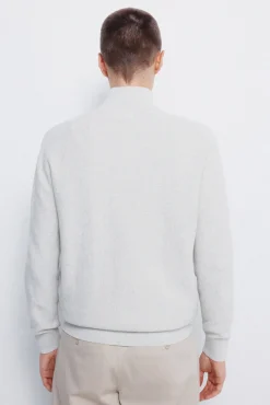 Camisola com fecho-éclair liso