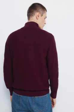 Camisola com fecho-éclair liso