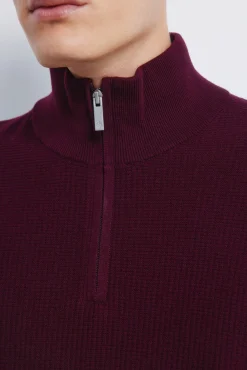 Camisola com fecho-éclair liso
