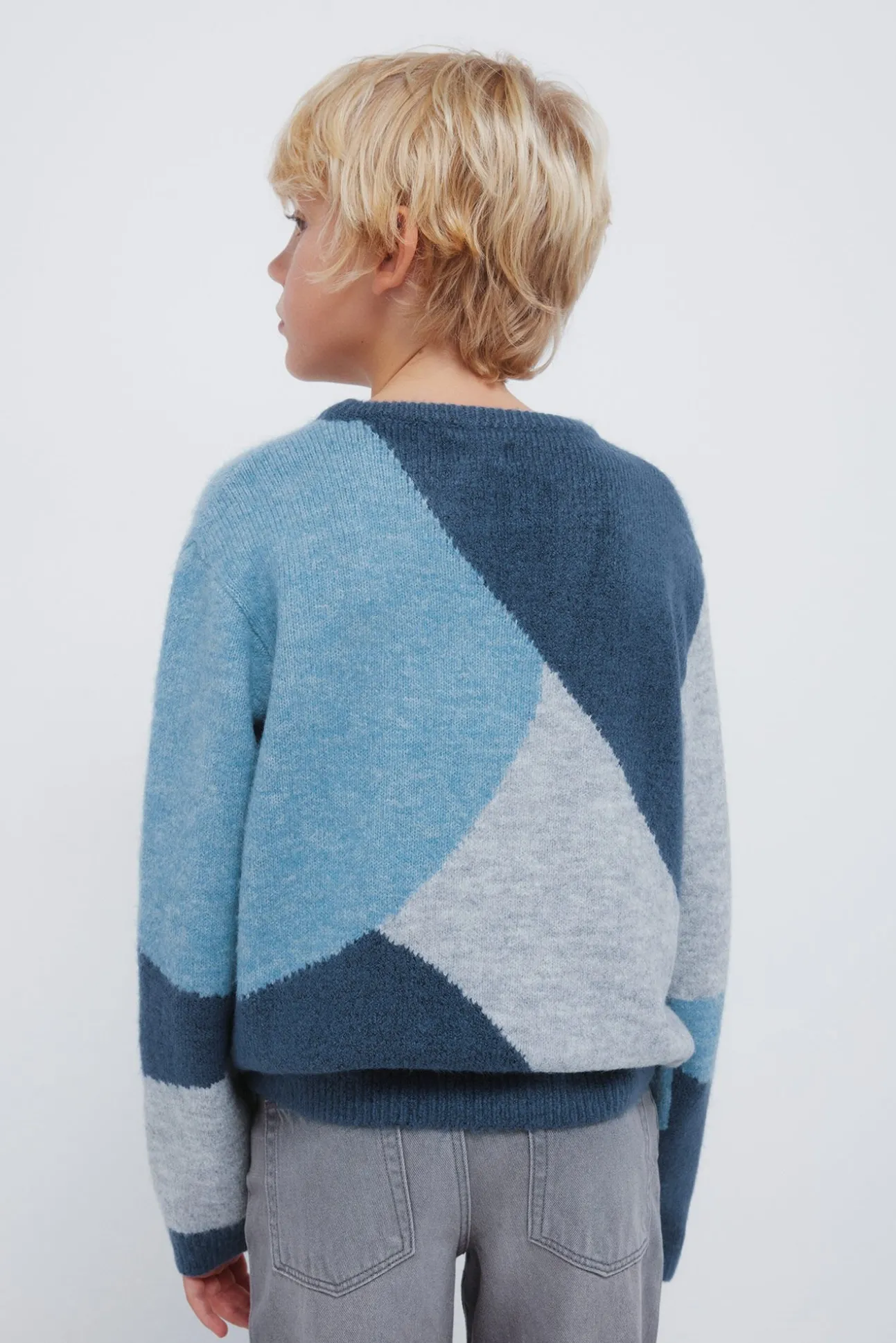 Camisola com figuras geométricas para meninos