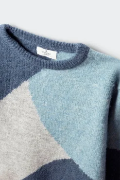 Camisola com figuras geométricas para meninos