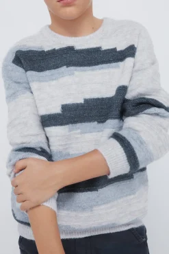 Camisola com figuras geométricas para meninos