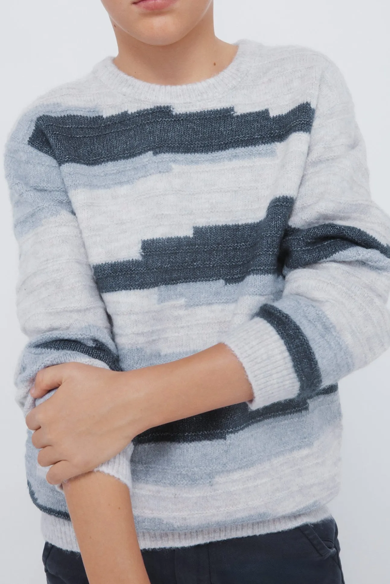 Camisola com figuras geométricas para meninos