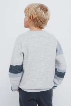 Camisola com figuras geométricas para meninos