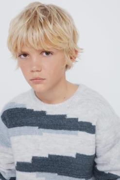 Camisola com figuras geométricas para meninos