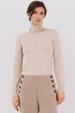 Camisola com gola alta