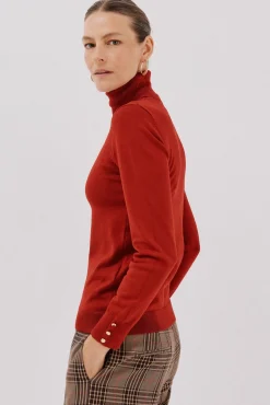 Camisola com gola alta