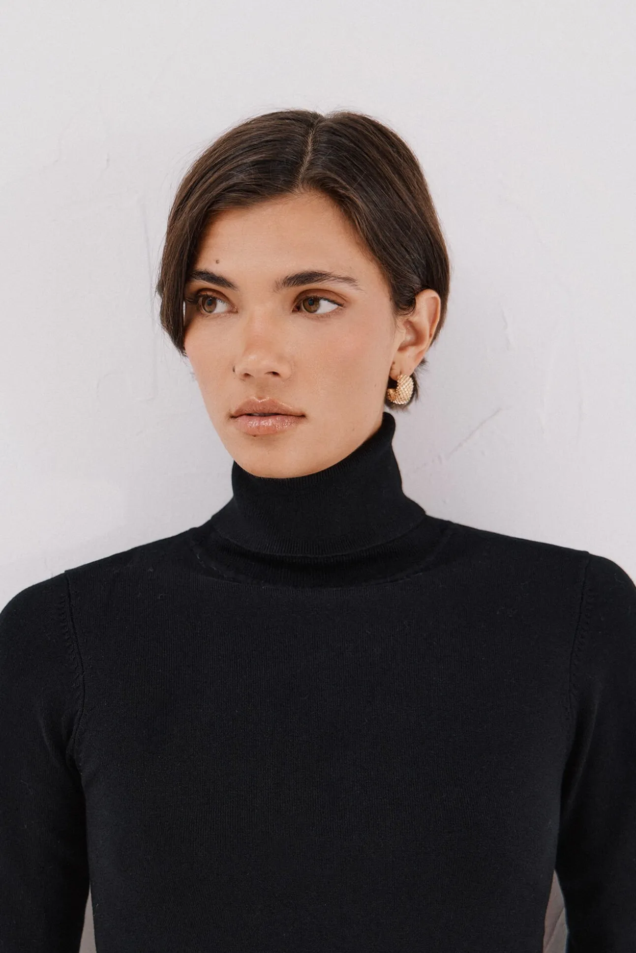 Camisola com gola alta