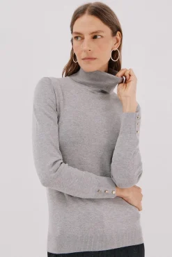 Camisola com gola alta